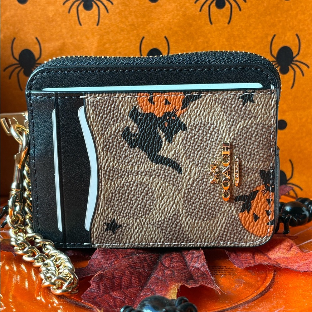 ππ»πββ¬ COACH ZIP CARD CASE IN SIGNATURE CANVAS WITH HALLOWEEN PRINT πββ¬π»π - Picture 6 of 16